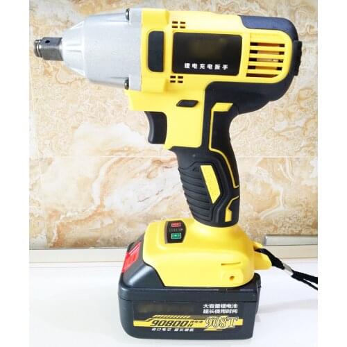 90800mAh Impact Wrench High Torque Li-ion Batteries Rechargable Cordless Electric Impact Wrench with LED lights