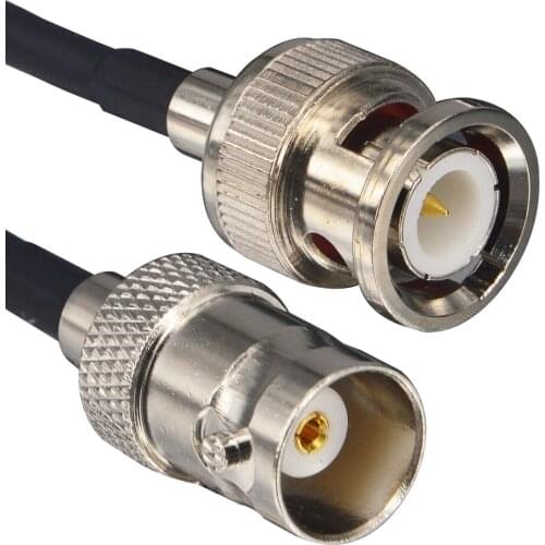 Extension cable BNC male to female connector plug to Jack adapter Video Power Cable for cctv System RG174 3M