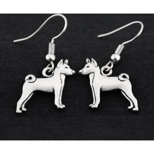 Vintage Basenji Dog Earring Dog Charms Big Earrings For Women Best Gift Brincos Boho Earings Fashion Jewelry Pendientes Mujer