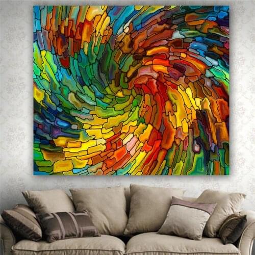 Magical Psychedelic Tapestry Wall Hanging Living Room Decor Art Classic Valance Functional Picnic Cloth Colorful Home Tapestries