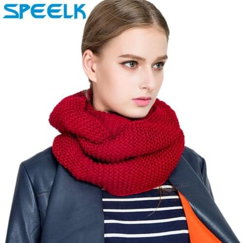 Women Luxury Brand Knitted Ring Scarf Lady Spring Neck Scarves Pure Color Neck Wrap Thick Warm Collar Bib scarf Dropshipping