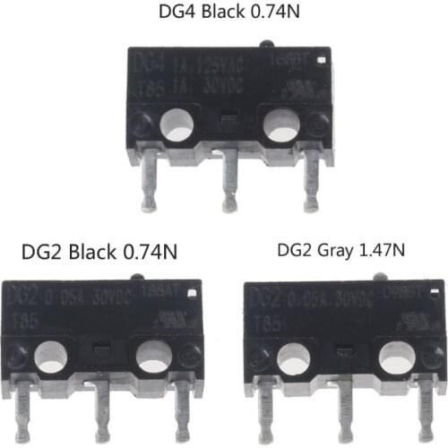 1Pc Original CHERRY Mouse Micro Switch DG2 T85 0.05A 30VDC DG4 T85 1A 125VAC 1A30VDC DG2 DG4 Gray 1.47N Black 0.74N Point New