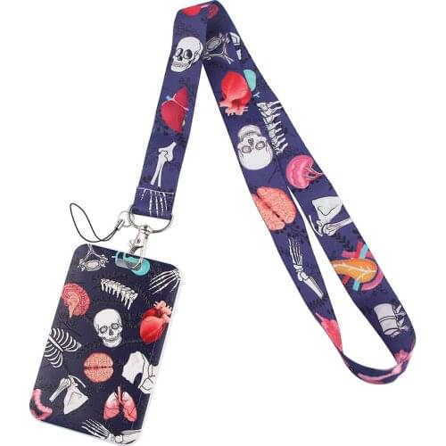 1pc ZF2384 Human Organs Heart Bank Credit Card Holder Wallet Bus ID Name Work Card Holder For Doctors Card Cover Business Card