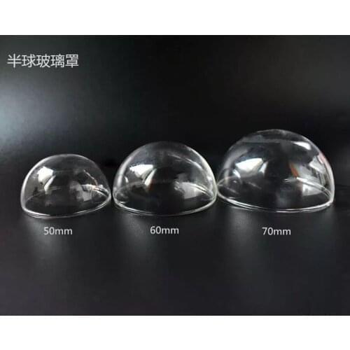 3pcs 50mm 60mm 70mm big half glass globe dome locket vial pendant glass bottle vial pendant fashion jewelry accessories