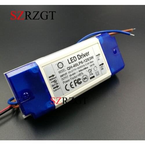 3pcs 6-12x3W 950mA LED Driver 20W 30W 40W DC20-42V High Power LED Powr Supply For Floodlight T6 L2 U2 XPG LED driver