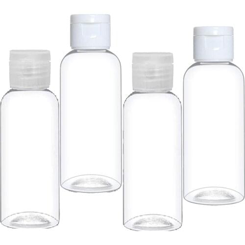 50Pcs 10/30/50/60/100ml Empty Lotion Bottle Refillable Clear Plastic Small Liquid Bulk Containers for Travel Lotion Shampoo
