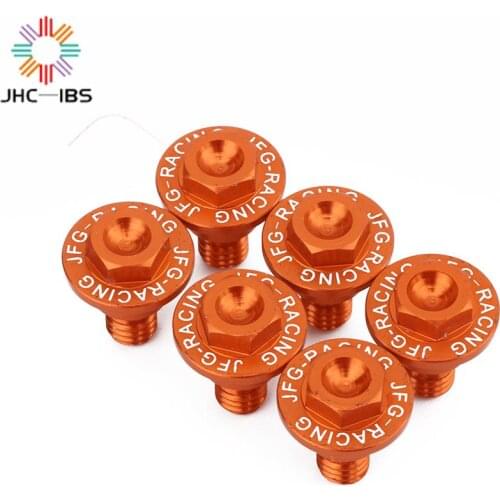 Motorcycle 6PCS Front Fork Guard Bolt Screws For KTM SX SXF XC XCF EXC EXCF XCW XCFW 125-530 2000-2021 FREERIDE SX 50 65 85