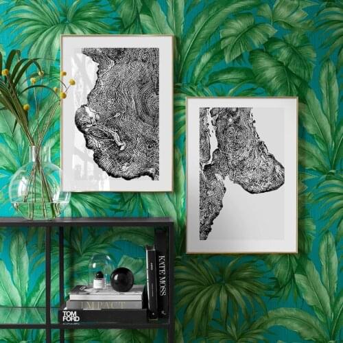 Black White Tree Ring Abstract Art Wall Art Print Paper Painting Nordic Posters And Prints Wall Pictures For Living Decor