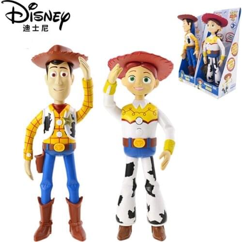 Disney Pixar Toy Story 4 Woody Jessie Can Talk Bilingual light Buzz Lightyear Action figure Christmas Gift Toys For Children