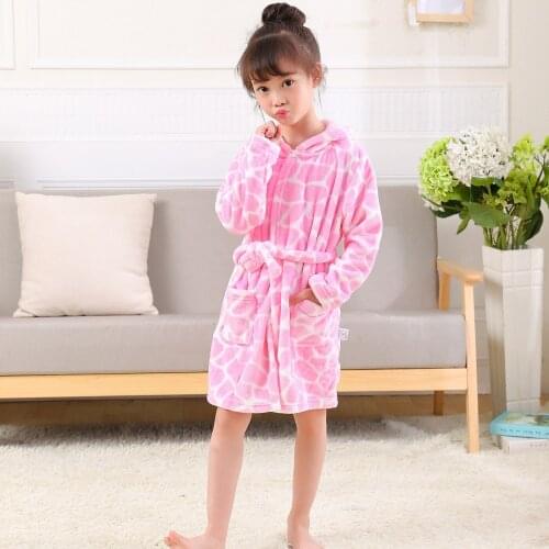 Flannel Dinosaur Boys Robes Autumn Winter Toddler Girl Pajamas Pink Baby Sleepwear Christmas Boys Clothes
