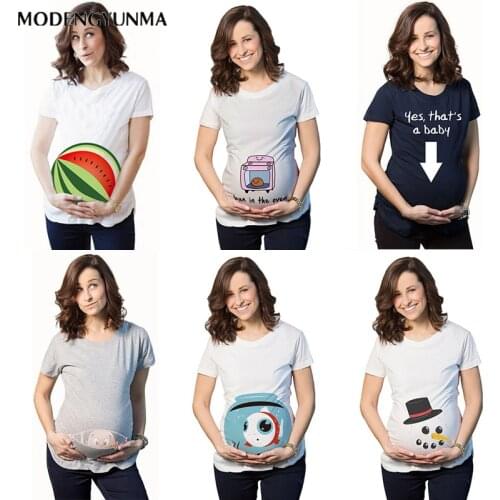 Maternity T-shirt 2021 New Maternity Clothing Breastfeeding Clothes Watermelon Printing Pregnant Clothes Cotton Fashion Pregnant