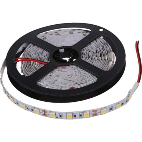 5M 300 Warm White LED 5050 SMD Flexible Light Lamp Strip 12V DC Home Club