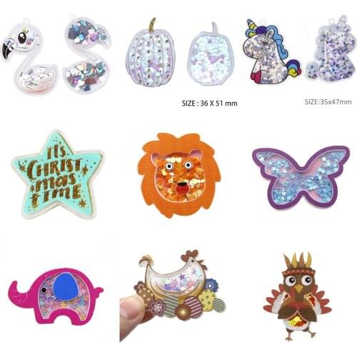 Lions Unicorn Quicksand Acrylic Planar Resin Making For Hair Bows Phone Case Decor DIY Crafts Sequin Shakers Accessory,5Yc19892