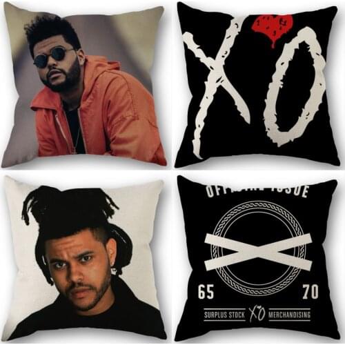 The Weeknd XO Pillowcase Cotton Linen Fabric Square Zippered Pillow Cover For Office Family Decoration 45X45cm Eco-Friendly 1210