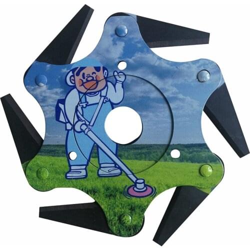 2019 NEWEST 6 Teeth Brush Cutter Blade Trimmer Metal Blades Trimmer Head 65Mn Garden Grass Trimmer Head For Lawn Mower