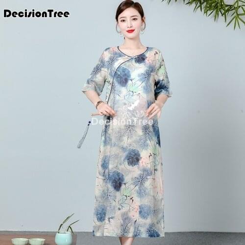 2021 ladies novelty improved cheongsam daily chinese qipao dress flower print dress elegant party dance costume cheongsam dress