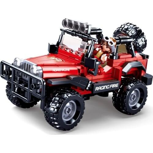 New Jaeger Off-Road League Jeeped Off Road Vehicle SUV Car Building Bricks Winner Blocks Classic Model Kit Kids MOC Toys Boys