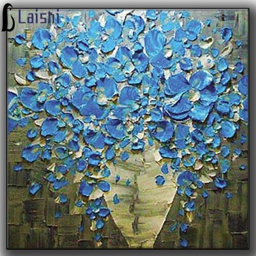 Full Diamond Painting Round Square Picture Icon Rhinestone DIY Set Embroidery Graffiti Jewelry Blue Flower Mosaic Kitchen Decor