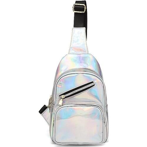 Laser Chest Pack Women Men Unisex Waist Bag Fashion Fanny Pack Female waterproof Shoulder Belt Bag Hands Free Bag drop shipping