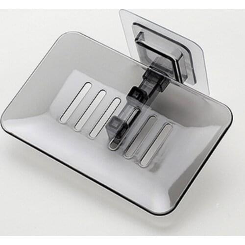 Simple Single Layers Soap Box Home Tools Bathroom Accessories Soap Dish Suction Holder Storage Basket Soap Stand Cup Soap Rack