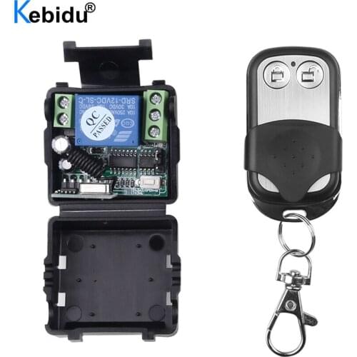 Remote Control Switch DC 12V 10A 1CH Relay Receiver Module 433 Mhz RF Remote Control for Garage/Door/Light/Signal Transmission