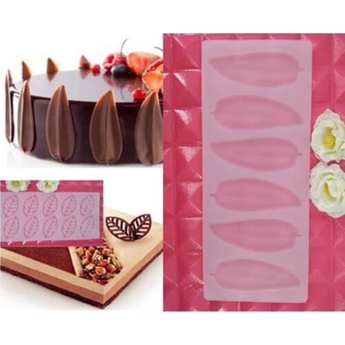 Leaves Shape Silicone Chocolate Mold Diy 3d Bakeware Birthday Cake Cookie Decorating Tools Chocolate Mould Stencil Muffin Pan