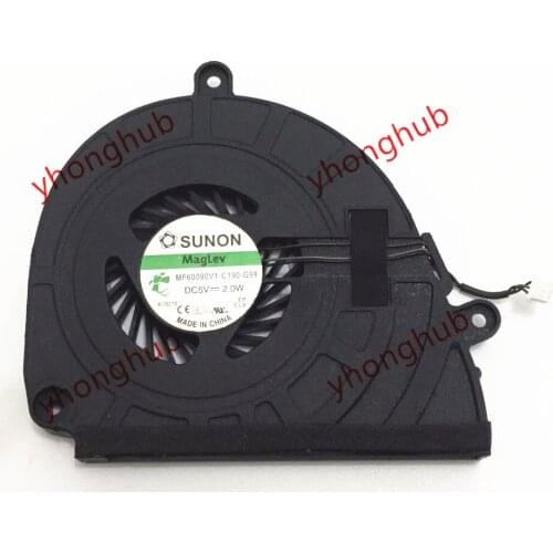 Sunon MF60090V1-C190-G99 NV57H43U DC280009KS0 3-wire DC 5V 2.0W Server Cooling Fan