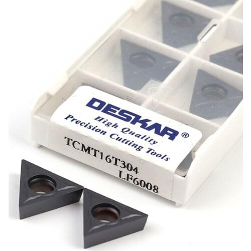 TCMT16T304 TCMT16T308 LF6008 CNC Lathe Turning Machining Tool Carbide Insert Durable .Wear-resistant Applicable Processing Steel