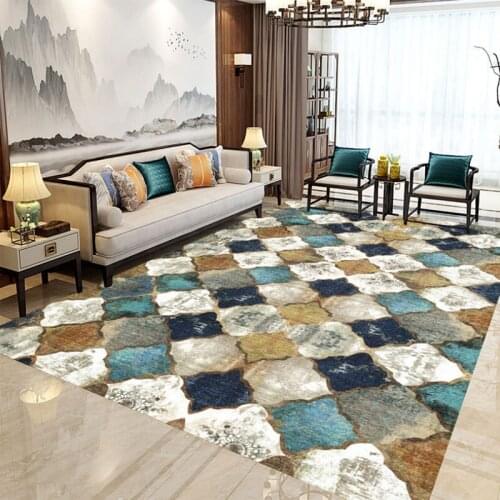 Geometric Abstraction Entrance Doormat Modern Tea Table Sofa Kitchen Carpet Non-Slip Kids Play Mat Area Rugs for Living Room