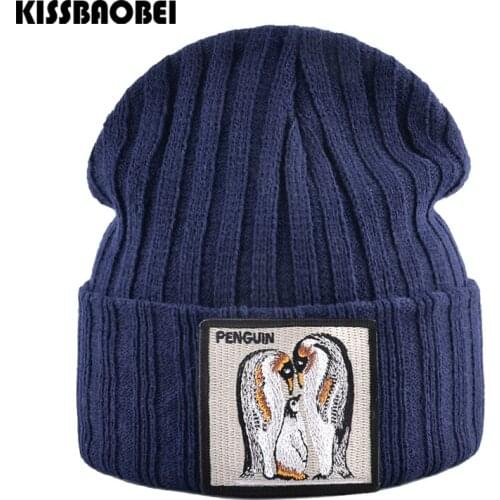 Slouchy Knit Skull Cap Warm Winter Caps For Men SKullies Beanies Women Animal Beanie Hat Striped Cuffed Plain Hats bonnet femm