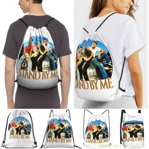 Stand By Me Women Purpose Drawstring Backpack Bags Men Outdoor Travel Backpacks For Gym Training Swimming Fitness Bag