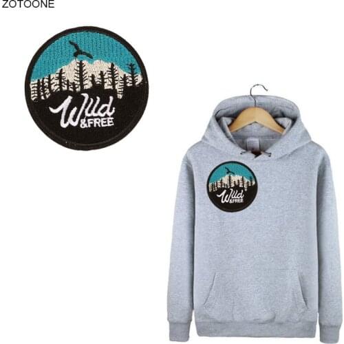 ZOTOONE Eagle Round Badge Iron on Patches DIY Letter Patch for Clothing Sew on Jackets Clothes Applique Heat Transfer G