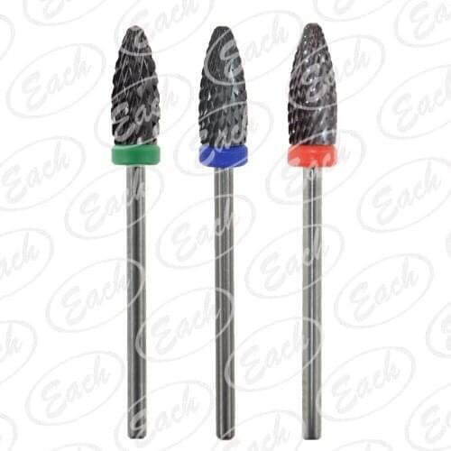 1 lot (coarse/medium/fine) Black Flame Bit 3/32'' (3pcs)