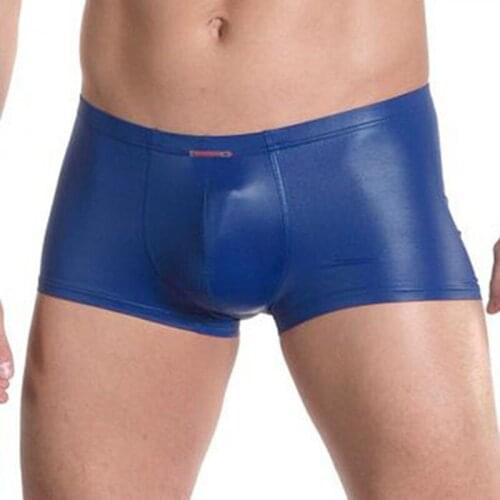 2020 Mens Faux Leather Mens Underwear Boxer Male Sexy Underwear Mens Penis Underwear
