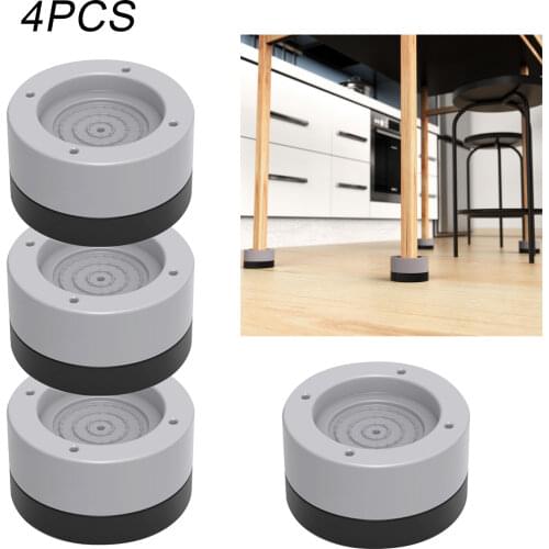 4pcs Washing Machine Anti Vibration Pad Refrigerator Non Slip Feet Mat Furniture Lift Mat Floor Protectors Pads Shockproof