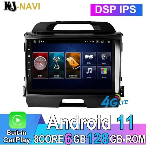 9 Inch DSP IPS Android 11.0 For Kia Sportage 3 SL 2010 - 2016 Car Player Radio GPS Navigation Multimedia Bluetooth No DVD 2 Din