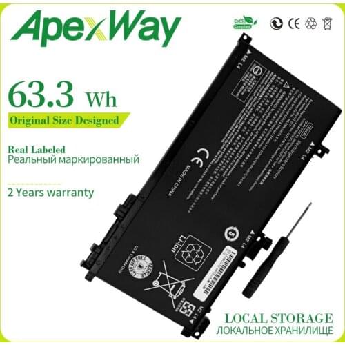 Apexway TE04XL Laptop Battery for HP OMEN 15-AX 15-AX033DX AX020TX 905277-555 HSTNN-UB7A BC219TX Batteria