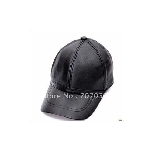 Baseball CAP Cap Leather With Adjustable Strap Stylish Baseball Ball Cap Hat hats 10pcs/lot
