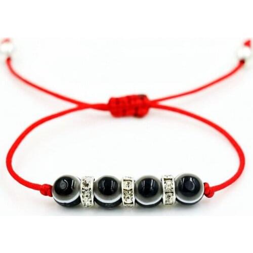 BPPCCR Lucky Crystal Zircon Blue evil eyes Red rope thread string braided beads bracelet women Reiki hombres Chakra pulseira