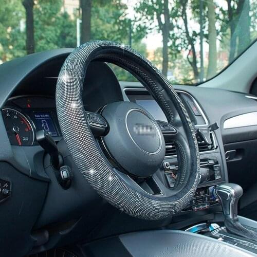 38CM Colorful Auto Car Steering Wheel Cover Steering-wheel Covers Car Steering Protector Luxurious Comfortable Cover
