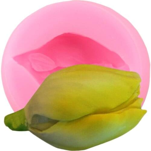 Flower Tulip Silicone Mold DIY Rose Bud Fondant Cake Decorating Tools Cupcake Topper Candy Clay Chocolate Gumpaste Moulds
