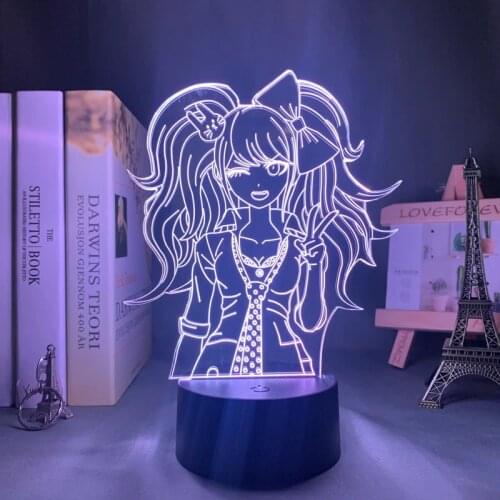 Danganronpa Junko Enoshima Led Night Light Lamp for Room Decor Kids Child Gift Danganronpa Acrylic Desk Lamp Junko Enoshima