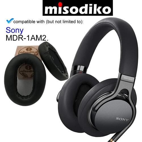 Misodiko Replacement Ear Pads Cushion Kit - for Sony MDR-1AM2 MDR1AM2, Headphones Repair Parts Earpads with Clip Ring