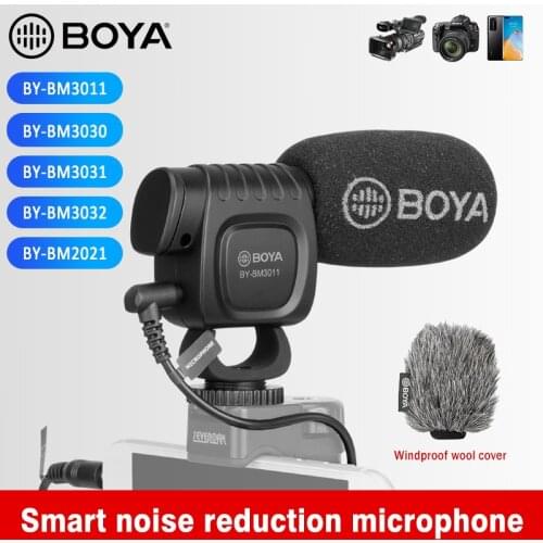 BOYA Radio Microphone Super-Cardioid Condenser Camera Shotgun Microphone Interview Capacitive Camera Video Mic for DSLR Cameras