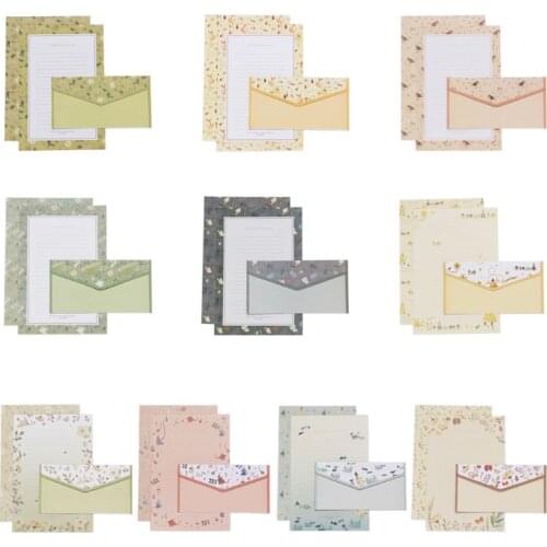 Creative Beautiful Letter Paper Envelope Floral Cute Cartoon Set Letterhead Small Fresh Gifts