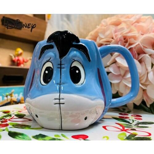 Disney Eeyore Mug Seasoning Bottle Cutlery Cute Cartoon Large-capacity Gift Bee Water Cup Gift Collection Ceramic Cup
