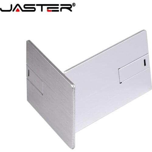 JASTER credit card metal 2.0 USB flash drive 4GB 8GB 16GB 32GB 64GB 128GB external storage memory stick emblem custom gift