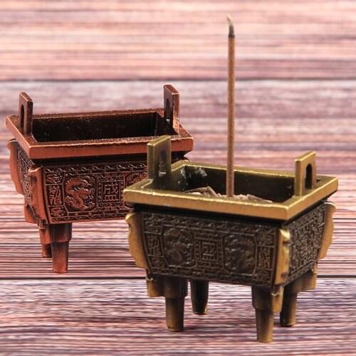 Retro Mini Sticks Censers Incense Burners Zen Sandalwood Stand Holders Household Ash Catcher Tray