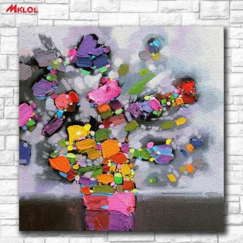 Fashion Oil Painting Flower Vase pop Paiting Home Decor On Canvas Modern Wall Art Canvas Print Poster Canvas Painting Unframed