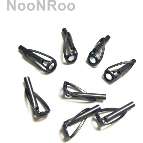 NooNRoo LN with SIC Ring Fishing rod guide tops #6/#8 Grey color Standard tip top for spinning & casting 10pcs / bag